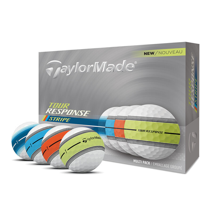 TaylorMade Tour Response Stripe Golf Balls - 3-Piece Urethane