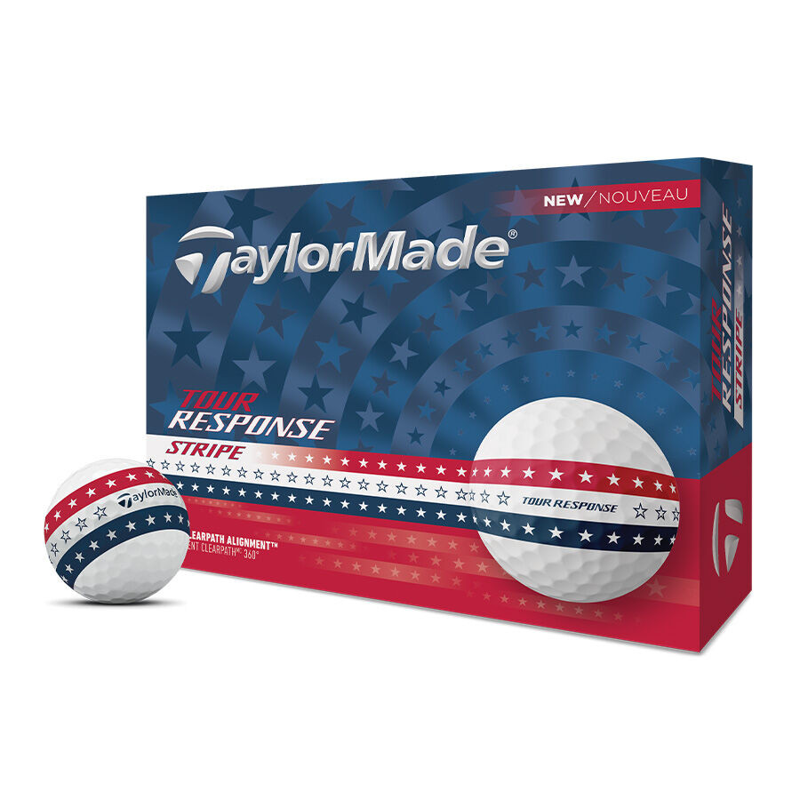 TaylorMade Tour Response Stripe Golf Balls - 3-Piece Urethane