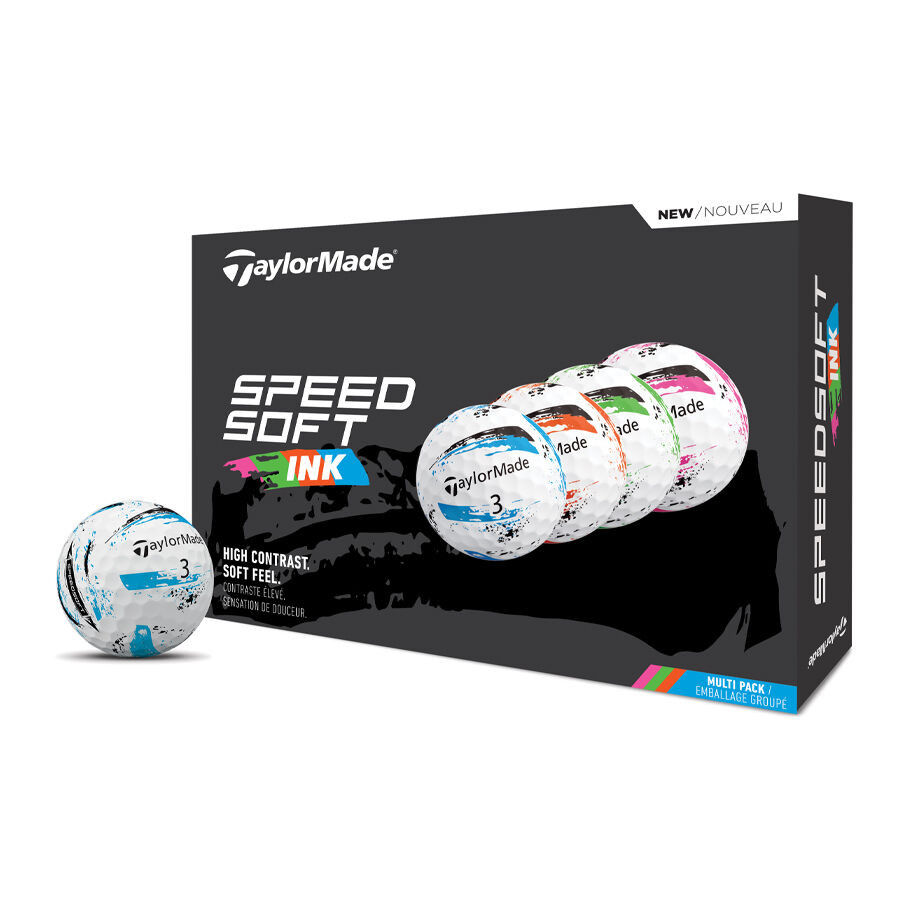 TaylorMade SpeedSoft Ink Multi Pack Golf Balls – Softest Feel