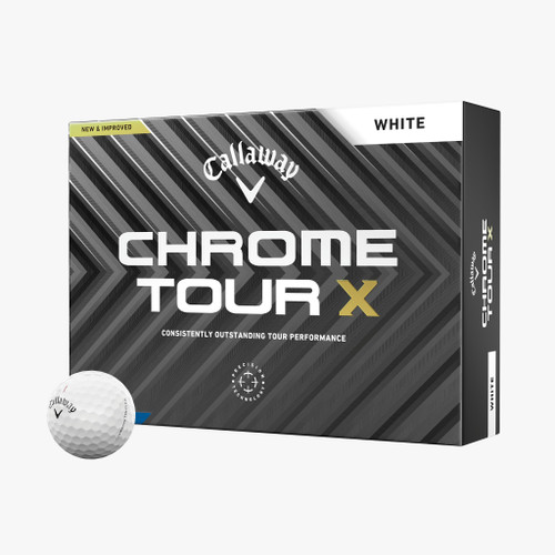 Chrome Tour X Golf Balls - White, Yellow, Triple Track, TruTrack, & 360° Yellow Stripe