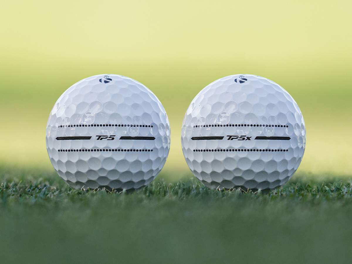 TaylorMade TP5 & TP5x Tour Stripe Half Dozen Golf Balls | Clear