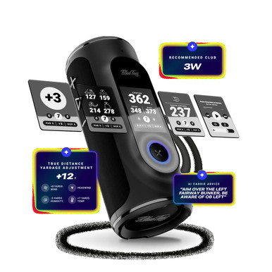 Blue Tees Player+ GPS Speaker | Touchscreen Golf GPS & 360° Audio