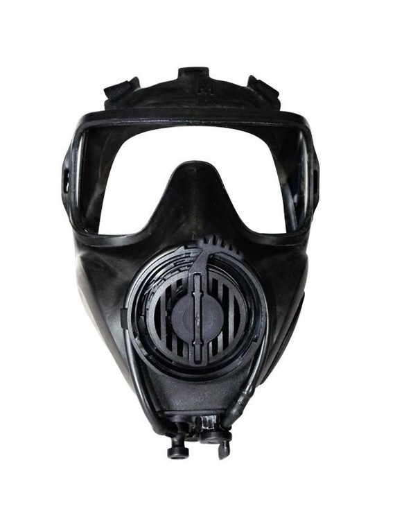 Avon Protection FM53 respirator facepiece, front view, shown without a filter