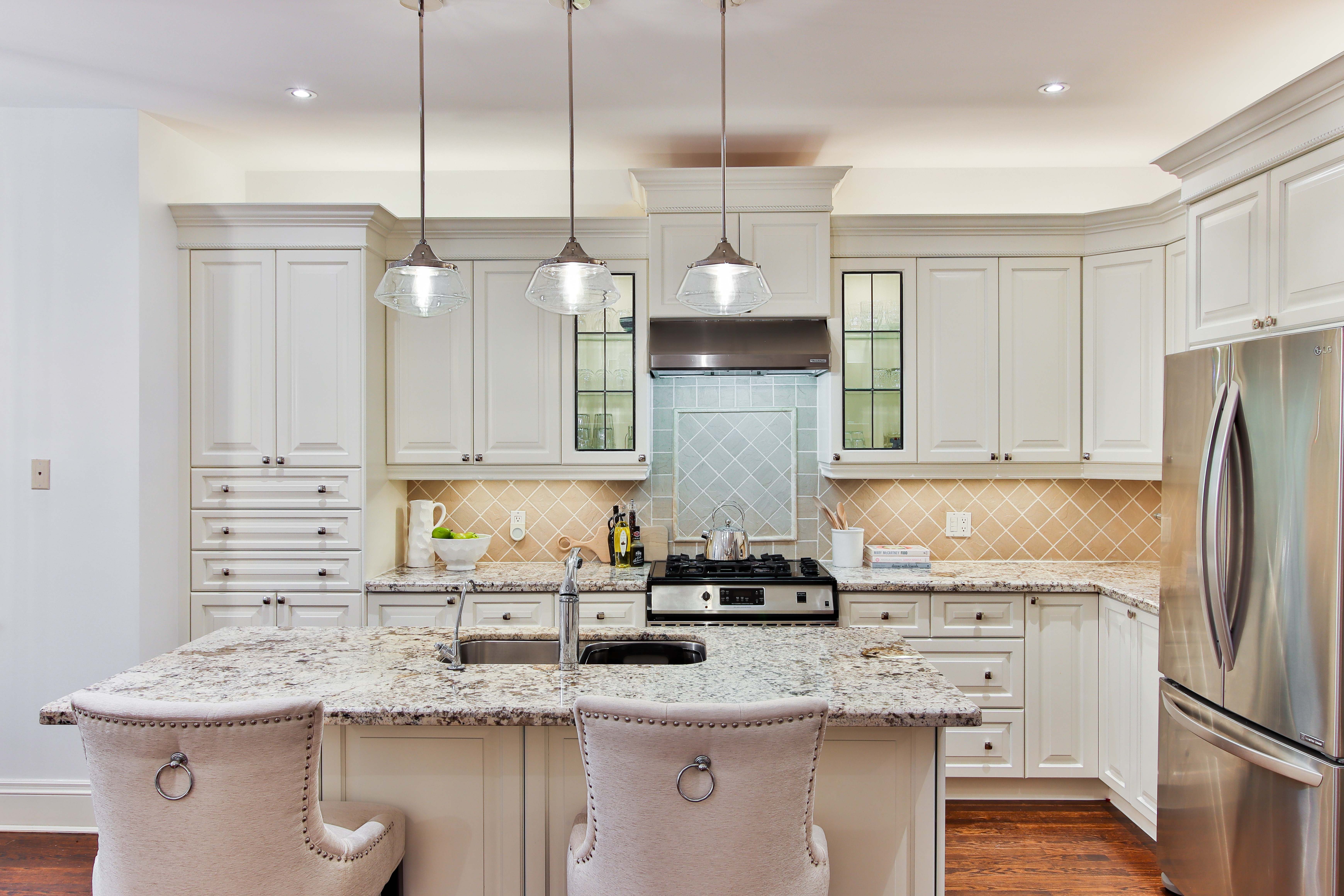 32 Kitchen Cabinets Around Refrigerator For More Storage Space