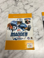 Madden 2001 N64 Nintendo 64 Manual only