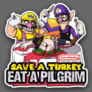 Save a Turkey Eat a Pilgrim Sticker (Limited to 50)  All Profit donated to The Native American Heritage Association Core Gaming x Saffie Design Sticker Collab #3