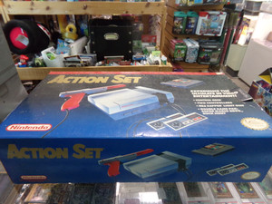 Nintendo NES Action Set (Red Stripe Redesign) BOX ONLY