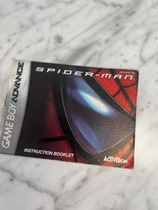 Spider-man Gameboy Advance manual only