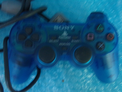 Official Playstation PS1 Dualshock Controller (Blue) Used