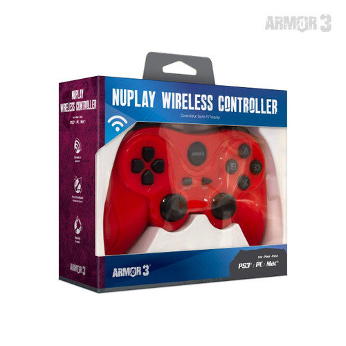 Armor 3 NuPlay Wired Playstation 3 PS3 Controller (Red) NEW