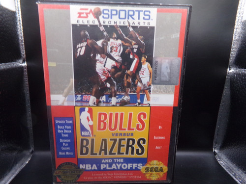 Bulls Versus Blazers and the NBA Playoffs Sega Genesis Boxed