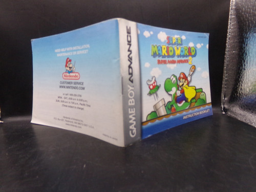 Super Mario Advance 2: Super Mario World Game Boy Advance GBA MANUAL ONLY WITH MAP