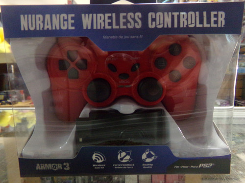 Armor3 NuRange Wireless Playstation 2 PS2 Controller (Red)
