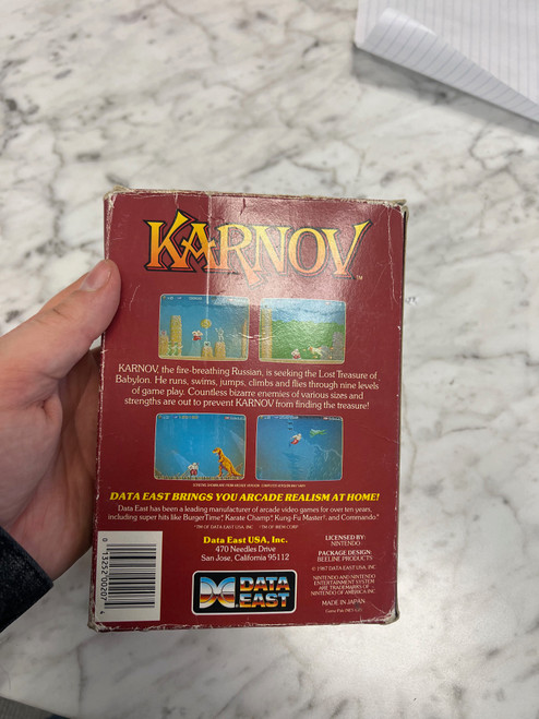 Karnov NES Nintendo Entertainment System Box Only