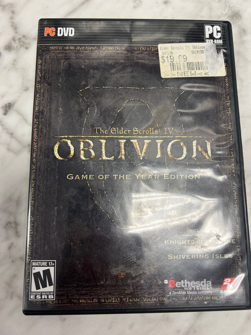 Elder Scrolls IV: Oblivion -- Game of the Year Edition (PC, 2007) CIB with Map