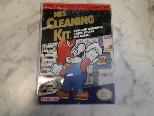 NINTENDO NES OEM CLEANING KIT ~ Original with Box Cartridge No Manual Mario Edition