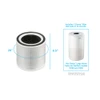 Filter is 8.5 inches tall and 28 inches in circumference, fits models 11090 and 11091