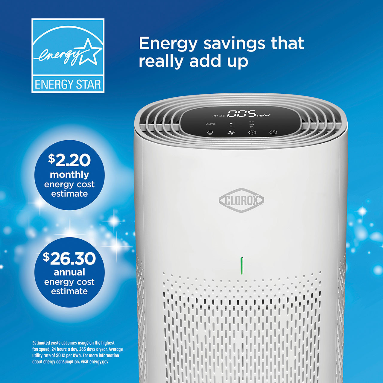 Clorox™ Medium Room True HEPA Air Purifier | Clorox™ Home Appliances
