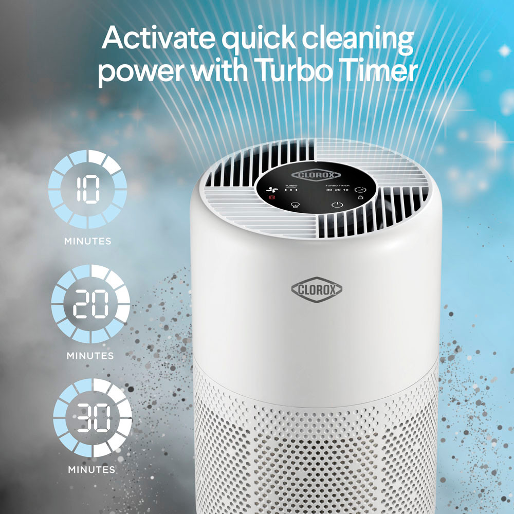 Activate quick cleaning power with Turbo Timer