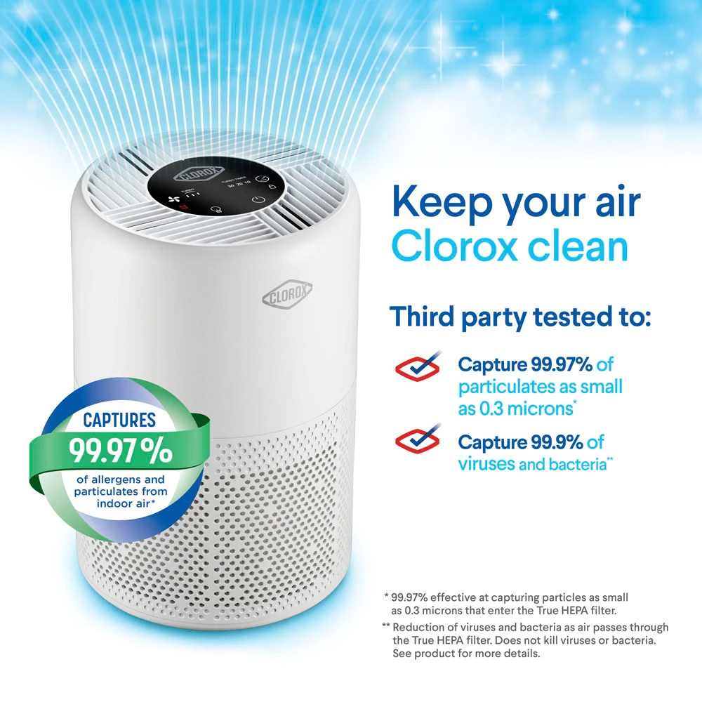 Keep your air Clorox Clean, third party tested
