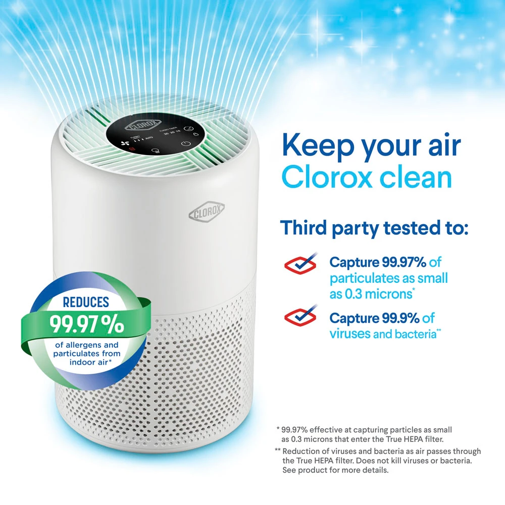 Keep your air Clorox Clean, third party tested