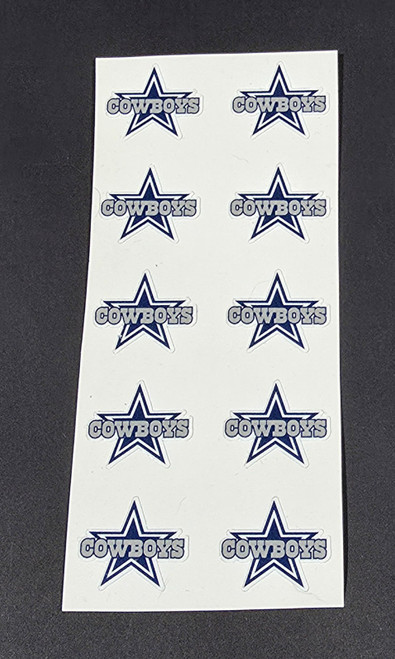 Dallas Cowboys 1 Inch Qty Of 10 Thru Star Logo Vinyl Decal Sticker Cellphone