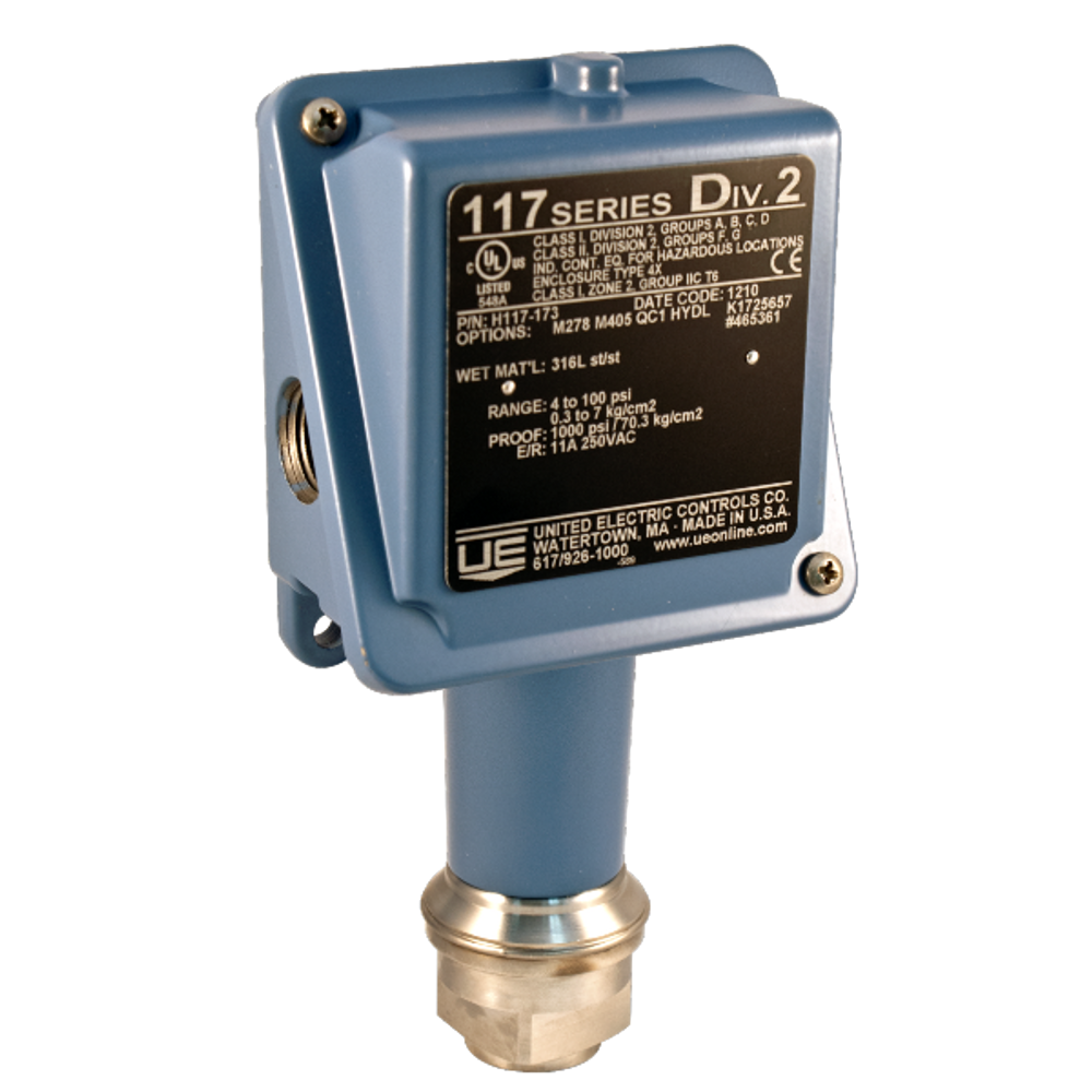 United Electric H117-183 Pressure Switch