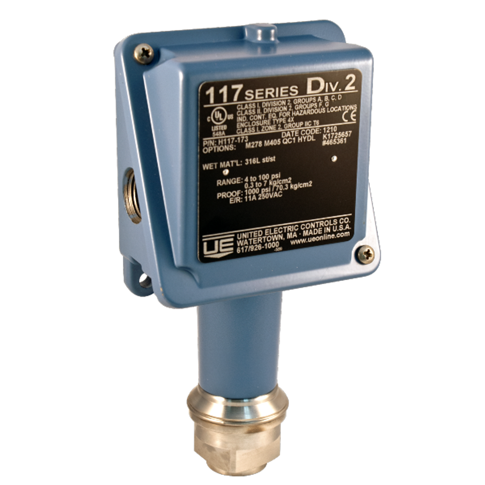 United Electric H117K-544  Differential Pressure Switch