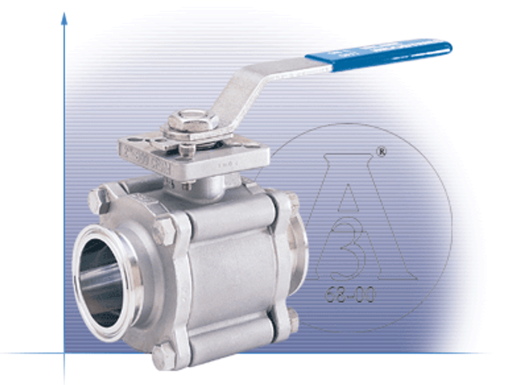 Inline 337F-C3333-MMCC-2S Sanitary Ball Valve