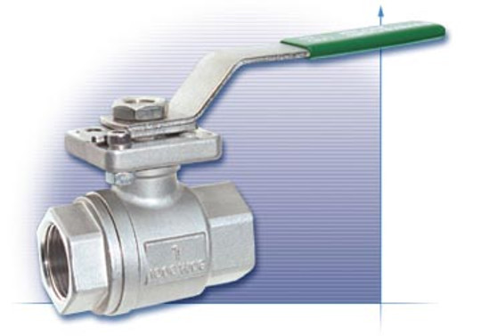InLine Industries  204F Ball Valve: 2-Piece Full Port: ISO 5211 Direct Mount Pad