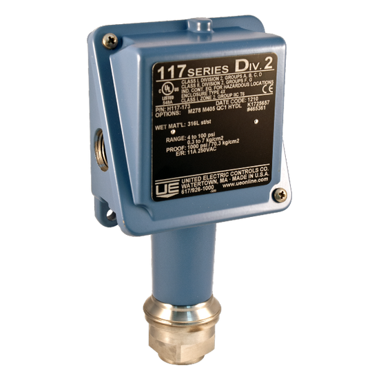 United Electric H117-190 Pressure Switch