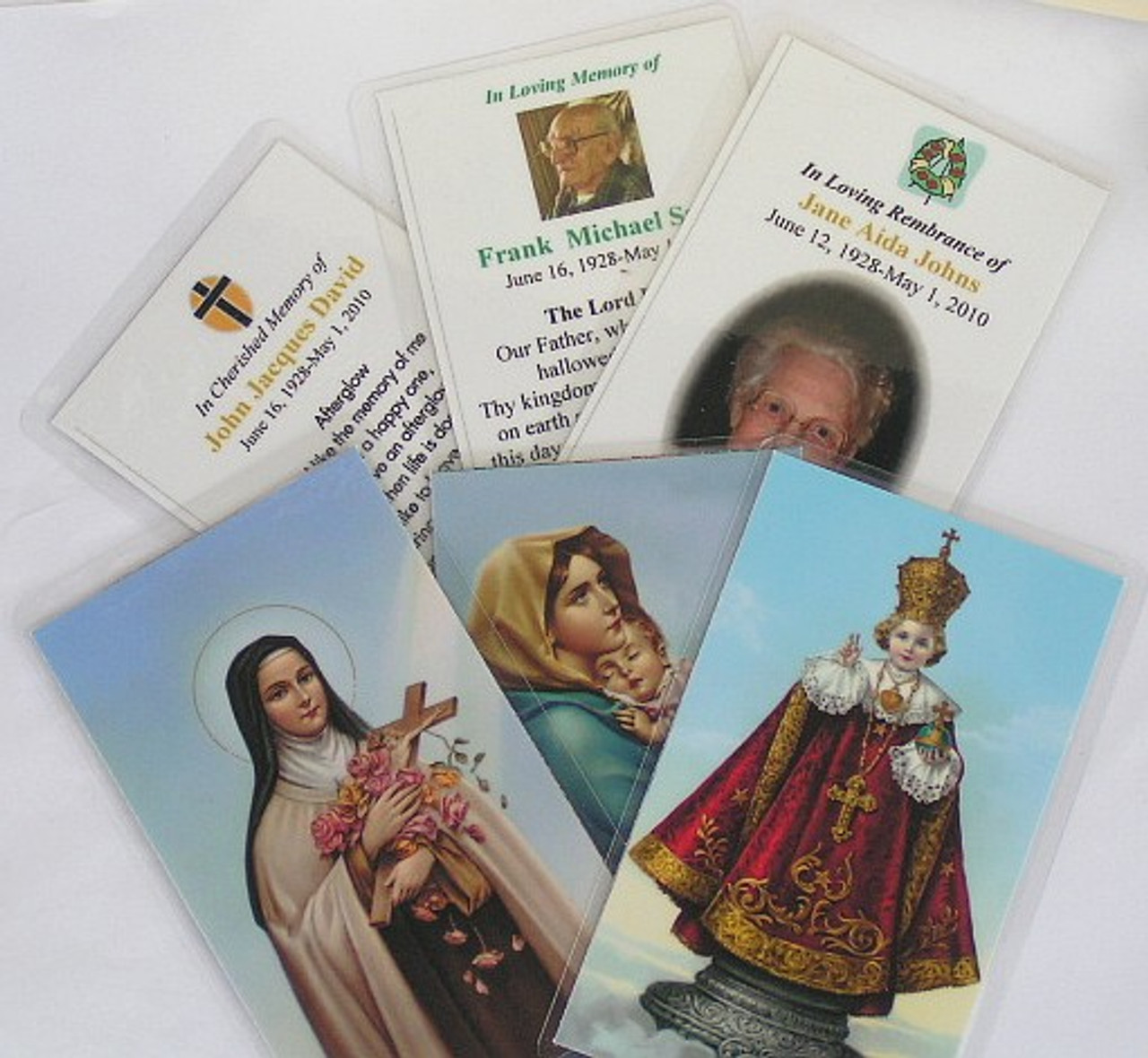 Personalized Memorial, Funeral or Sympathy Prayer Cards