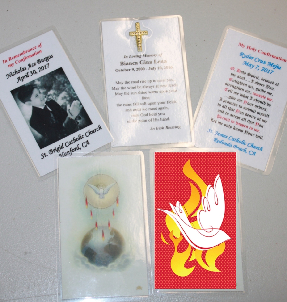 catholic confirmation cards