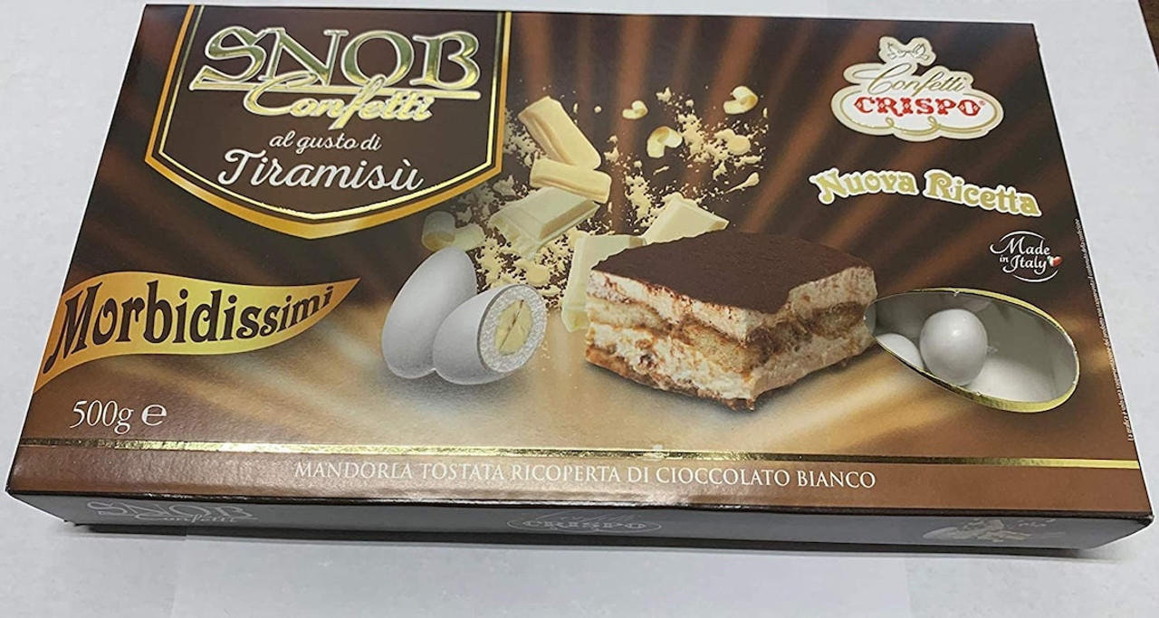 Crispo, Italian Roasted Almond & Chocolate Capuccino Confetti (Snob  Capuccino) (1.2 Lbs, 500 g Box)