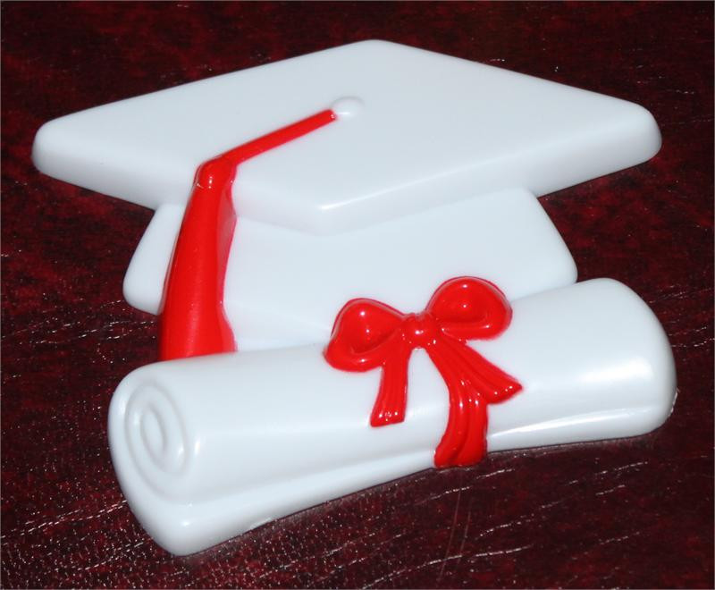 Unique 4 Inches Graduation Cap - Hat and Diploma