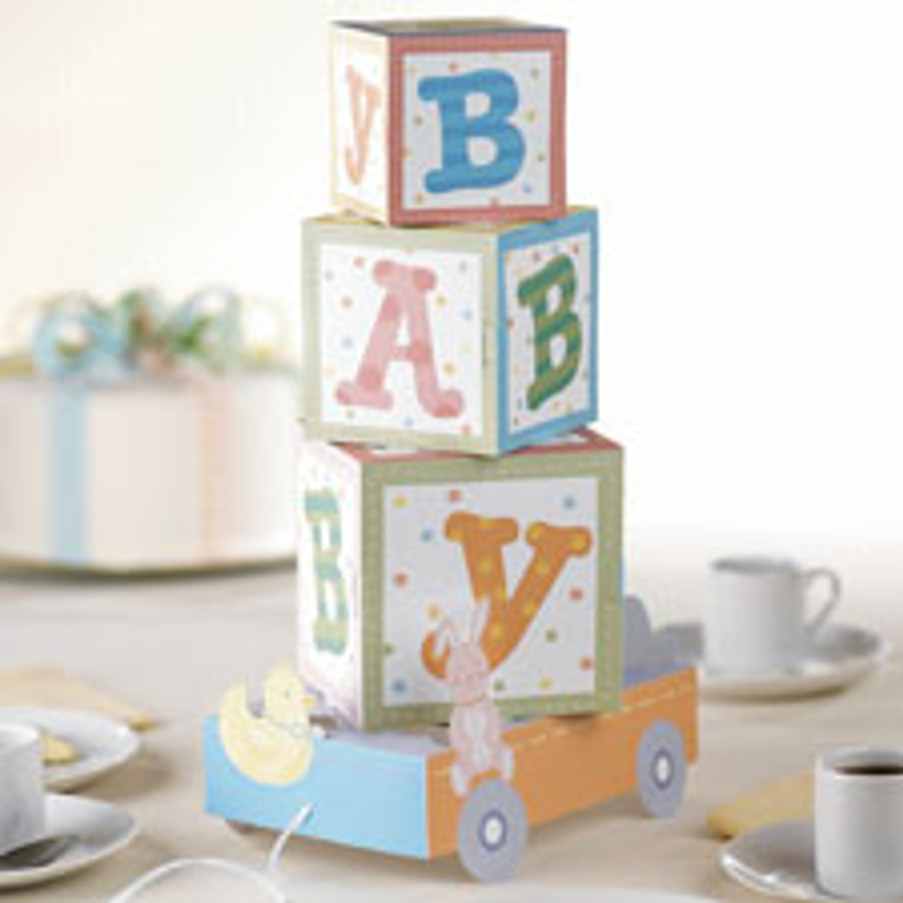 Abc hot sale block centerpieces