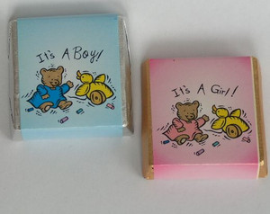 It's a Boy! It's a Girl! Colorful Swiss Chocolate