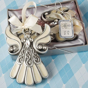 Shimmering Angel Ornaments in Favor Box Shimmering Angel Ornaments in Favor Box