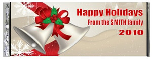 Personalized Christmas Chocolate Bar w/Modern Christmas Background Personalized Christmas Chocolate Bar w/Modern Christmas Background