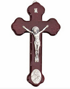 Large 8.5-inch Wood Wall Crucifix in a Gift Box
