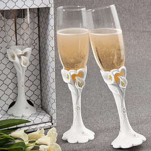 Calla Lily Design Wedding champagne Toasting Flutes Calla Lily Design Wedding champagne Toasting Flutes