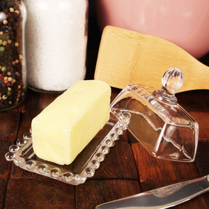 "Crystal Kitchen" Crystal Butter Dish With Cover