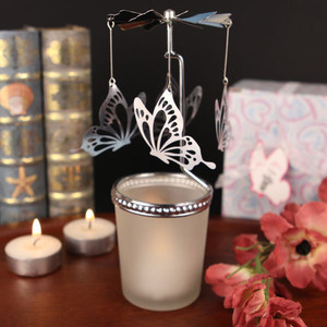 "Fluttering Butterflies" Spinning Butterfly Candle