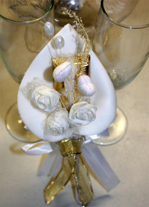 Charming Calla Lily Decorated Chocolate and Jordan Almonds Favor