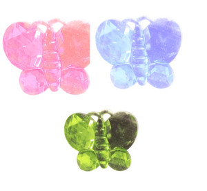 Small Crystal Butterfly Charms - 1/2 inch Long - Bag of 120 Butterflies