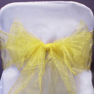 "Splash Of Color" Organza Chair Bow/Sash - Set of 10 "Splash Of Color" Organza Chair Bow/Sash - Set of 10