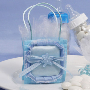 "Pillow Bear" Blue Favor Bag, 24 Bags "Pillow Bear" Blue Favor Bag, 24 Bags