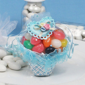 "Lovely Basket" Basket Favor Blue, 1 Dozen
