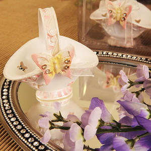 "Basket Of Joy" Basket With Butterfly Art "Basket Of Joy" Basket With Butterfly Art