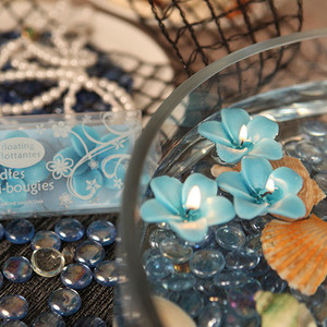 "La Petite Fleur" Blue Mini Floating Flower Candles
